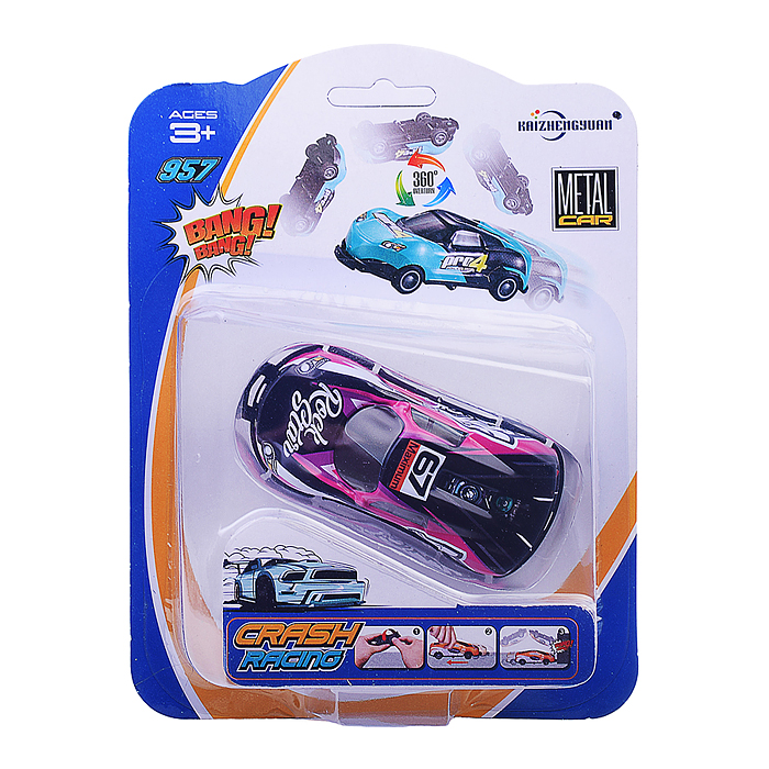 Машина KZ957-114A "Супер граффити-2", металл, перевертыш, на листе