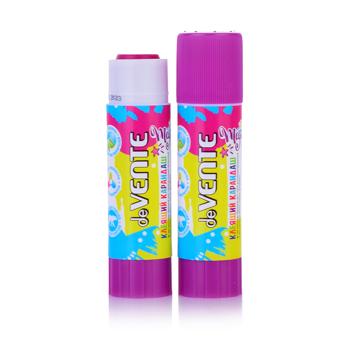 Клеящий карандаш PVA основа "Cosmo Magic" 15 г сиреневый, в картонном дисплее с пластиковым