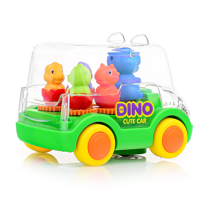 Машина M07-B с динозавриками, на батарейках. в коробке