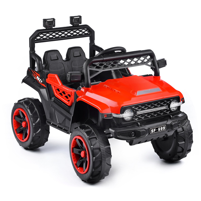 Электромобиль U023394Y "Автокросс" на аккумуляторе, с р/у управлением, в коробке (красный)