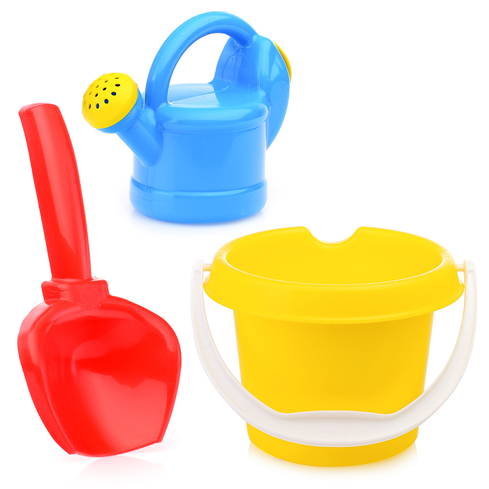 Фото к товару Песочный набор в сетке "Пупсик" (совок, лейка 0,2л., ведро 0,85л.) Песочный набор в сетке "Пупсик" (совок, лейка 0,2л., ведро 0,85л.)