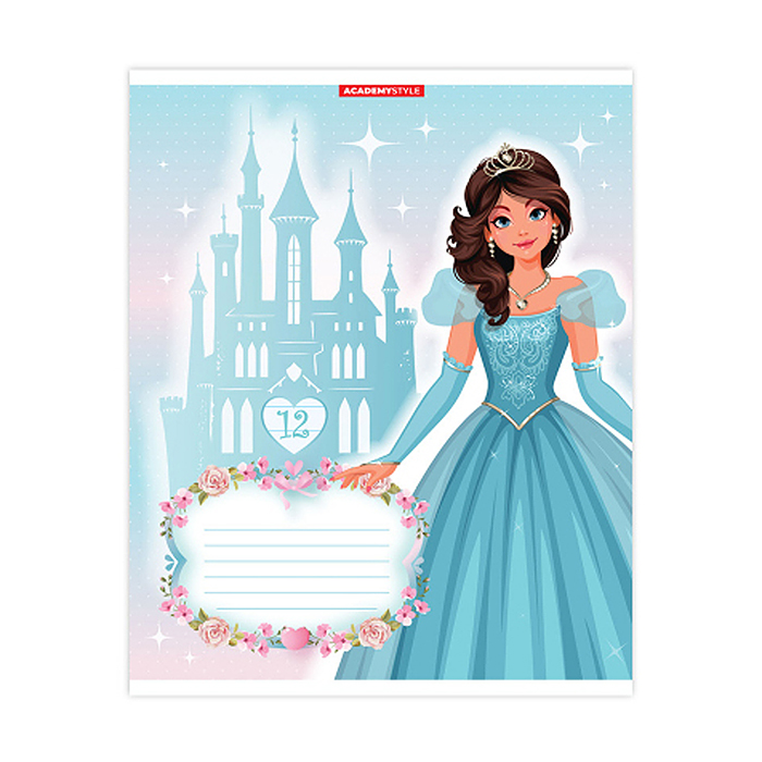 Фото к товару Тетрадь 12 л., линия "Принцессы" Тетрадь 12 л., линия "Принцессы"