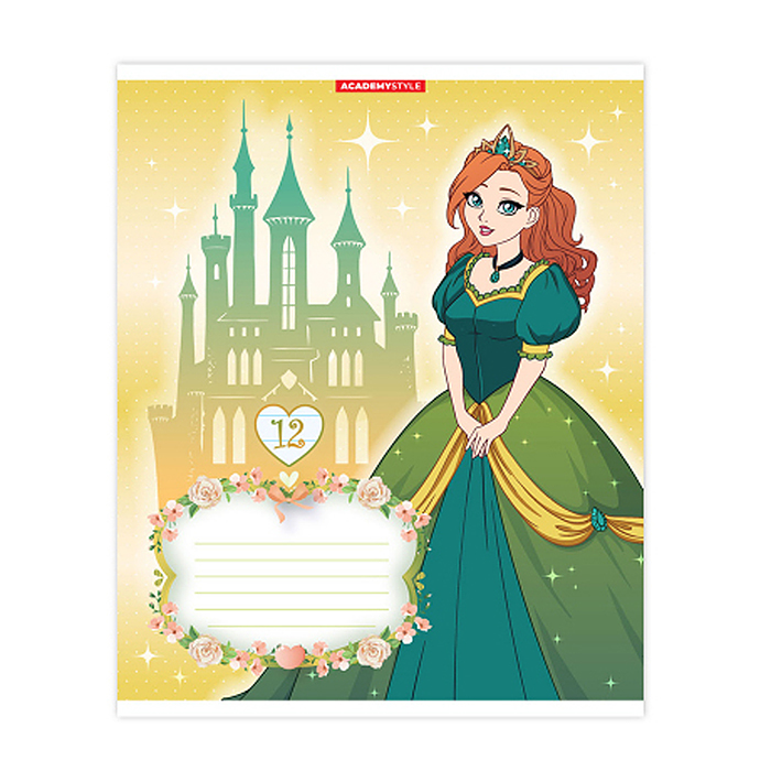 Фото к товару Тетрадь 12 л., линия "Принцессы" Тетрадь 12 л., линия "Принцессы"