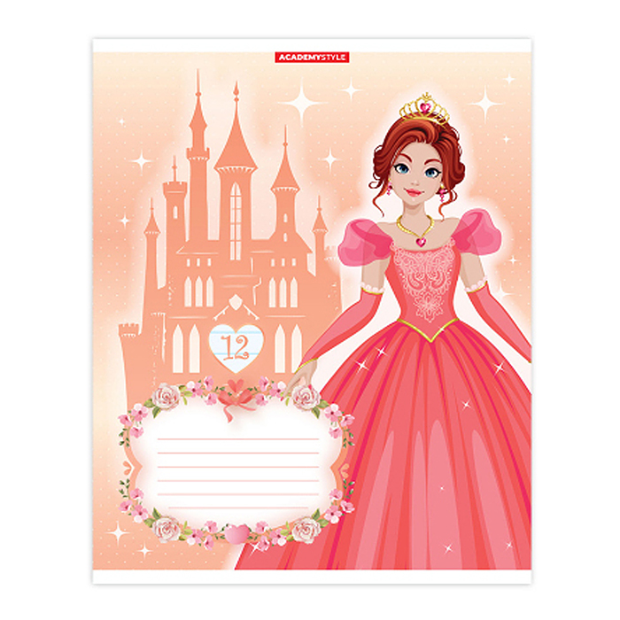 Фото к товару Тетрадь 12 л., линия "Принцессы" Тетрадь 12 л., линия "Принцессы"