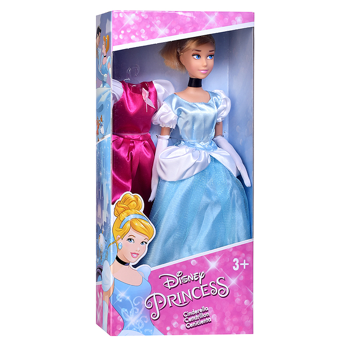 Фото к товару Кукла 29 см, Золушка (руки и ноги сгибаются, платье в наб.,) в коробке Кукла 29 см, Золушка (руки и ноги сгибаются, платье в наб.,) в коробке