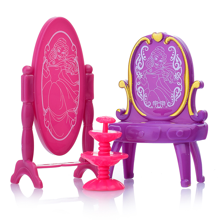 Набор KDL-02 "Замок" с куклой и мебелью, в коробке