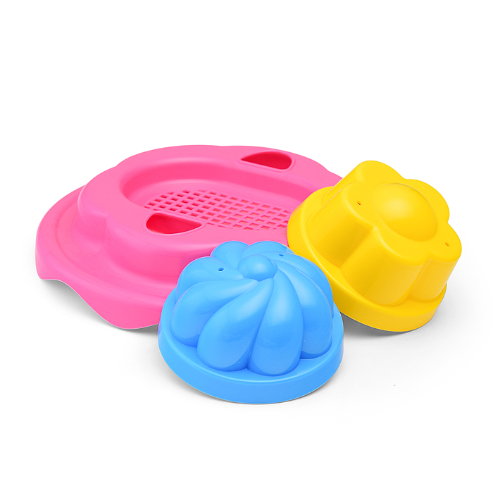 Набор Disney «Минни» №12: ведро с наклейкой, ситечко "Солнышко", лопатка №5, грабельки №5, 2 формочк