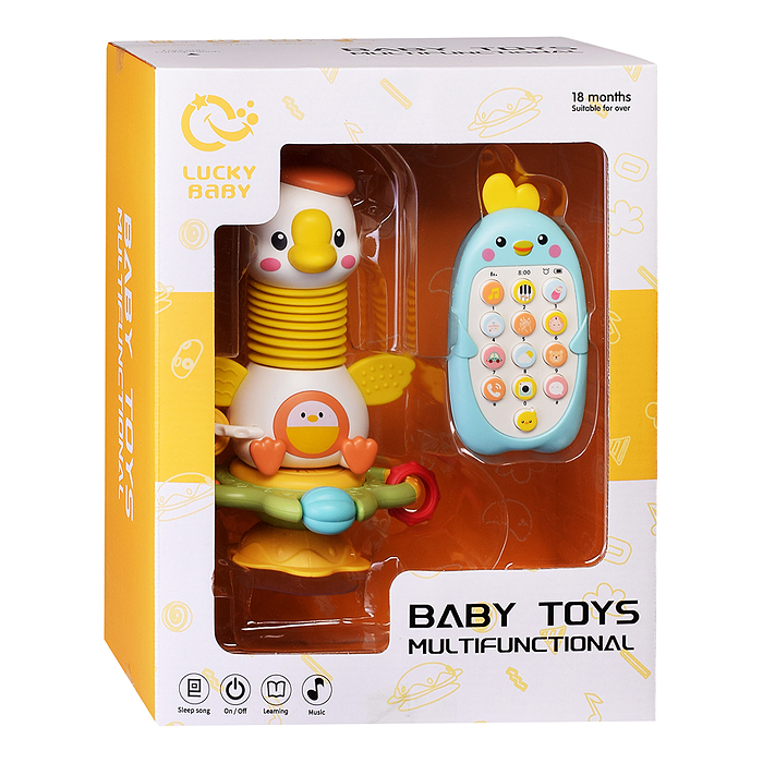 Набор игрушек развивающих LDJ230B-2 "Забавный утенок" в коробке