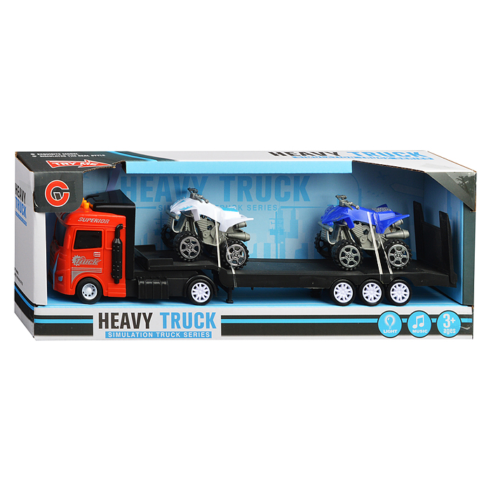 Фото к товару Автовоз 99A5-3C с квадроциклами, в коробке Автовоз 99A5-3C с квадроциклами, в коробке