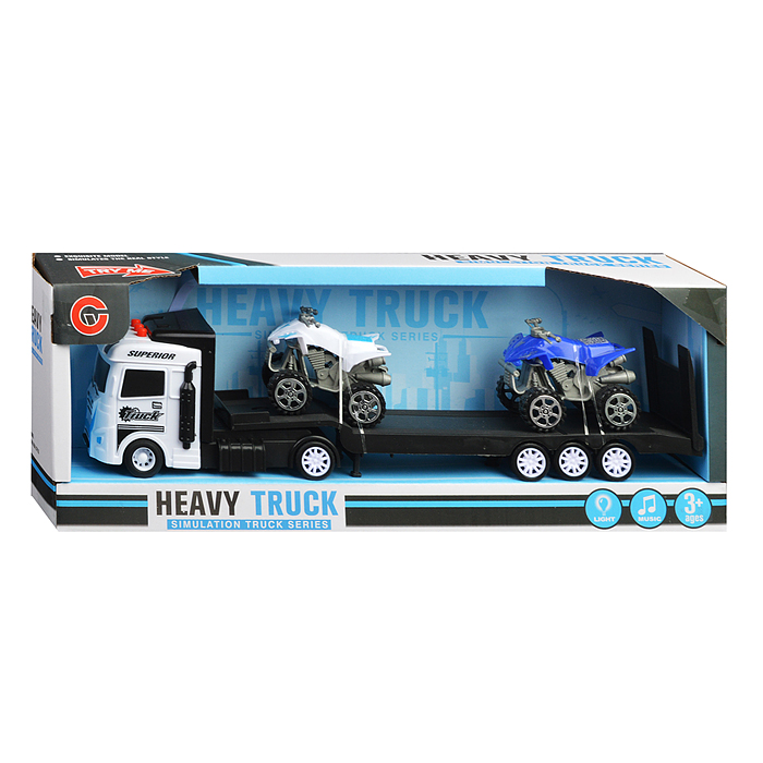 Фото к товару Автовоз 99A5-3C с квадроциклами, в коробке Автовоз 99A5-3C с квадроциклами, в коробке