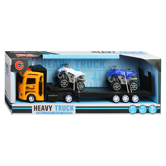 Фото к товару Автовоз 99A5-3C с квадроциклами, в коробке Автовоз 99A5-3C с квадроциклами, в коробке