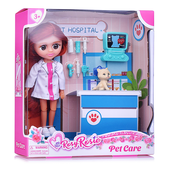 Кукла RR035 "Ветеринар" с аксессуарами, в коробке