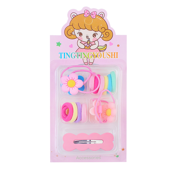 Набор заколок и резинок 00-3246 для волос "Цветочек"