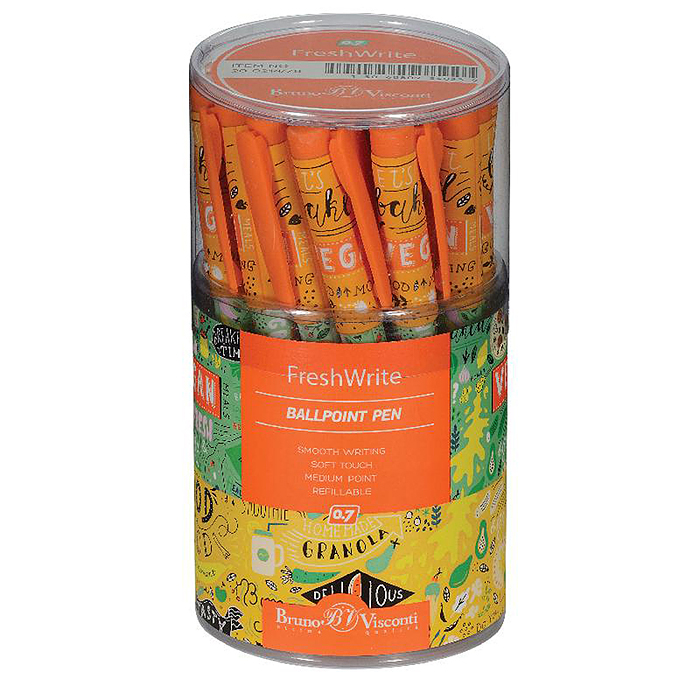 Ручка "FreshWrite. Vegan. Тыквенный пай" шариковая 0.7 мм, синяя