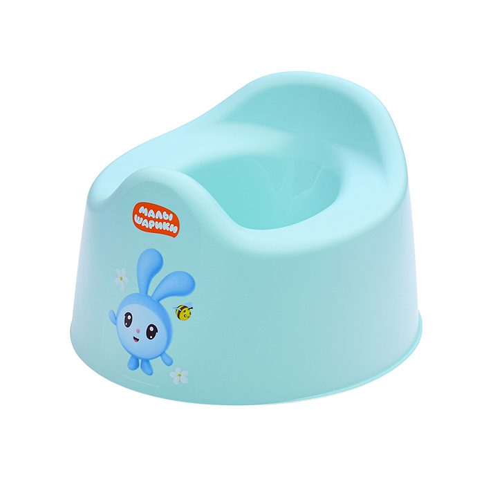 Горшок детский с декором "Малышарики" 275х254х170мм (Зеленый)