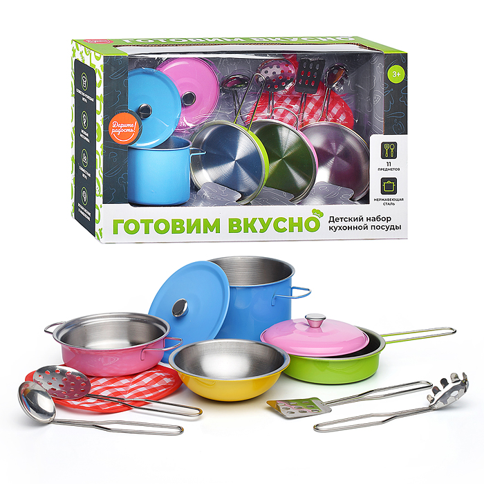 Набор посуды UT0119-2 "Готовим вкусно-1" 11 предметов, в коробке