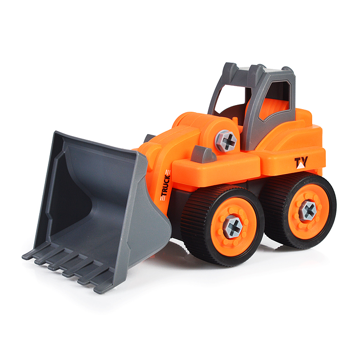 Конструктор 0591-2 "Бульдозер" с отверткой, в коробке