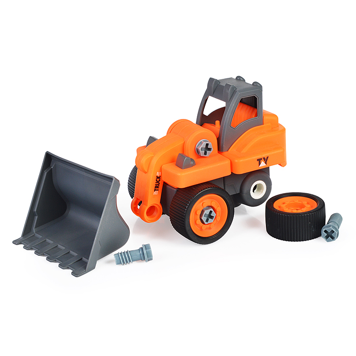 Конструктор 0591-2 "Бульдозер" с отверткой, в коробке