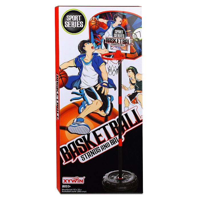 Фото к товару Стойка для баскетбола 9501 (высота стойки 200 см, кольцо d- 24 см) в коробке Стойка для баскетбола 9501 (высота стойки 200 см, кольцо d- 24 см) в коробке