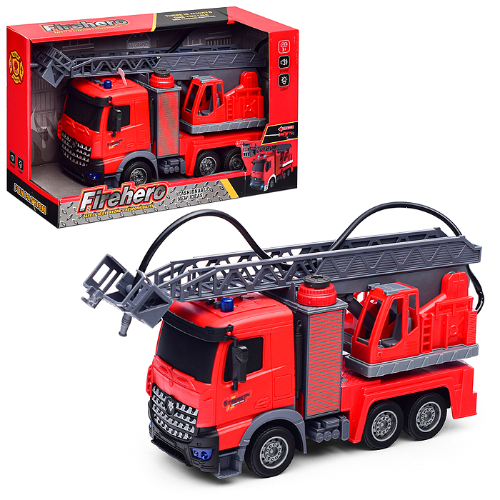 Машина 687-24C "Пожарная" (свет, звук) в коробке