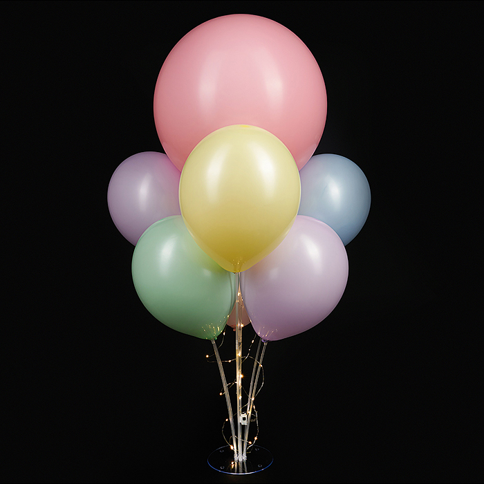 Стойка для шаров Фонтан, 7 насадок, с подсветкой, 0,7 м, Разноцветный, 1 шт.