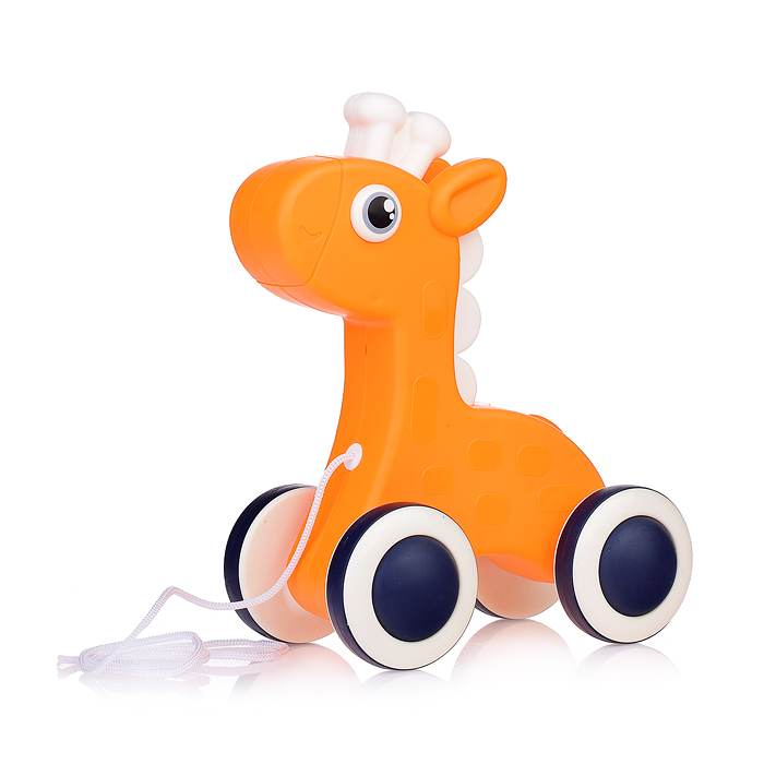 Каталка S-Y015 "Жирафик" желтый, музыкальный, в коробке