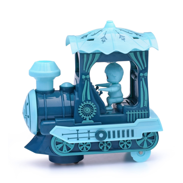 Паровоз GC169-164 "Веселый машинист" со светом и звуком, на батарейках, в коробке