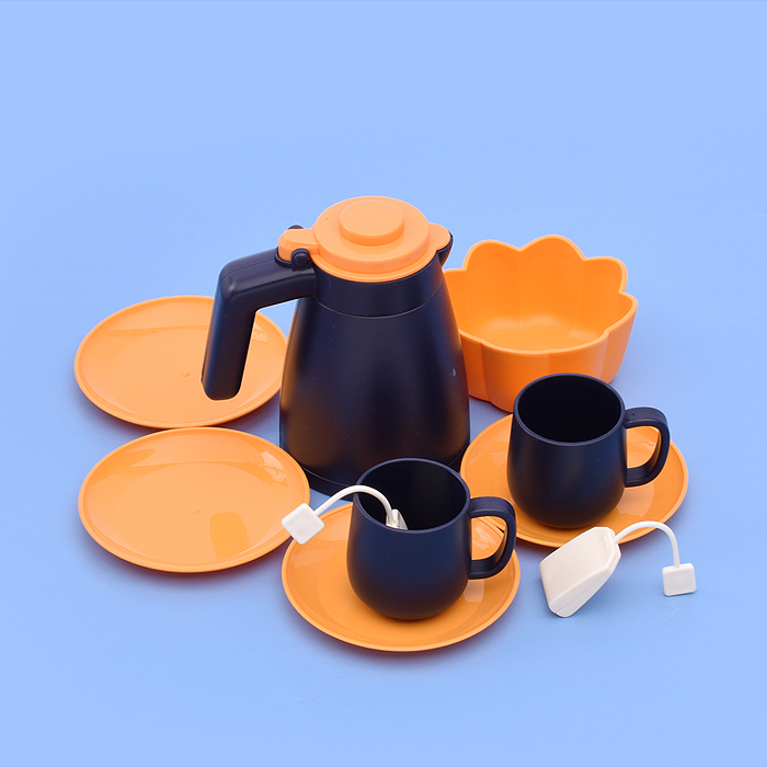 Игровой набор 889-230 "Кухонный гарнитур" бежевый 88 предмет. (свет, звук, пар, слив воды) в коробке