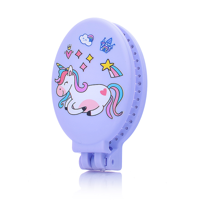 Расческа 00-5424 "Единорожка" с зеркалом, складное