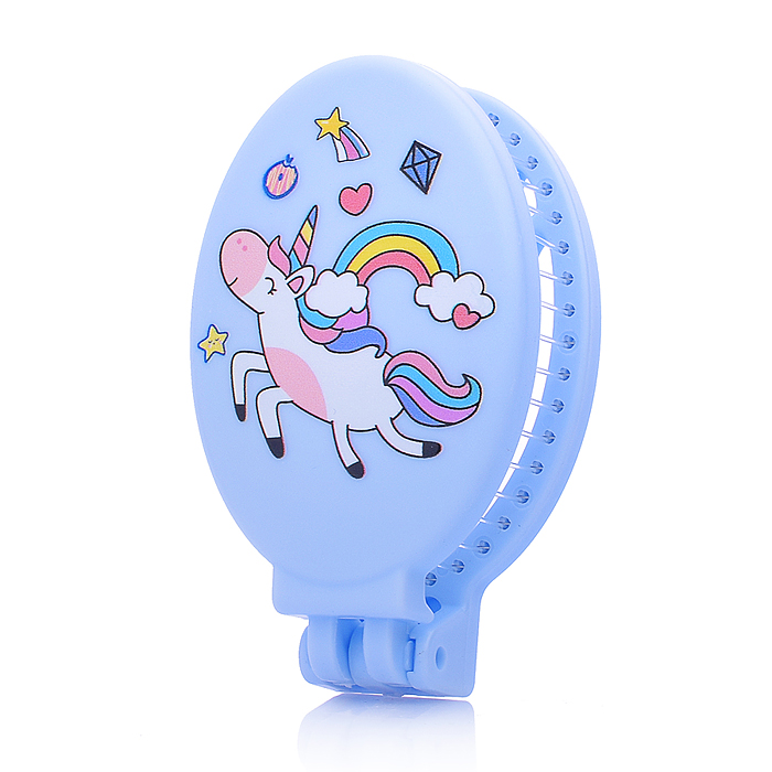 Расческа 00-5424 "Единорожка" с зеркалом, складное