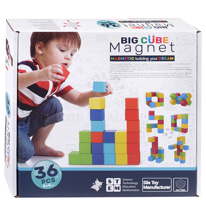 Фото к товару Конструктор JR-804 магнитный "Магический куб" (36 дет.) (4*4*4см) в коробке Конструктор JR-804 магнитный "Магический куб" (36 дет.) (4*4*4см) в коробке