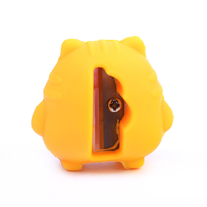 Точилка для карандашей "Fat Cat" 29x37x35 мм, 1 отверстие, пластиковая с покрытием Soft Tou