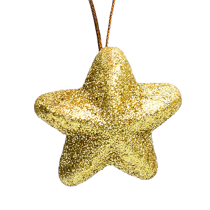 Набор новогодних украшений S2001-1 3см*13шт золото