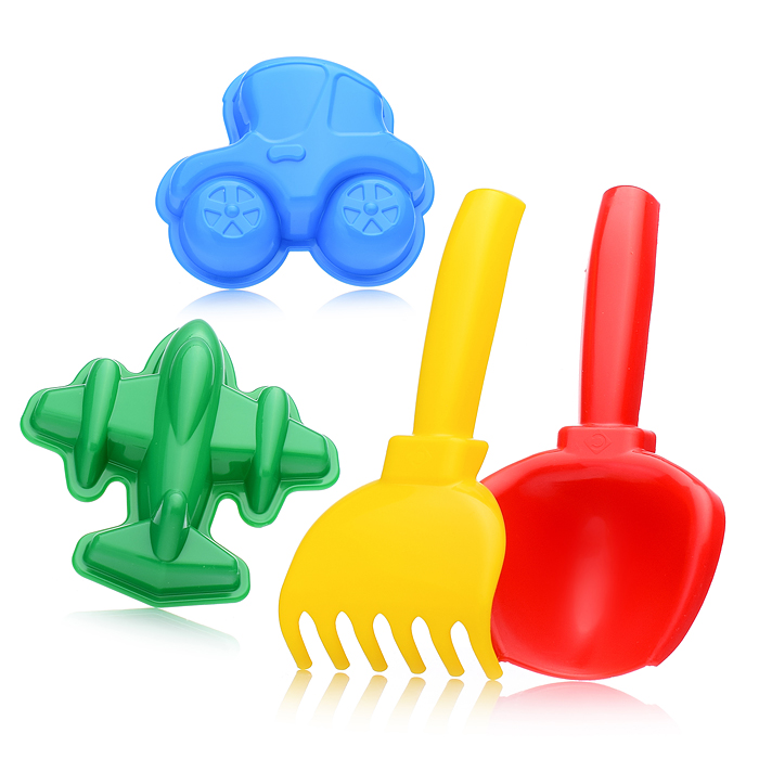 Песочный набор "Путешественник"( 2 формочки, совок, грабли)