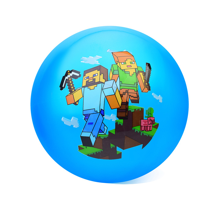 Мяч 23 см с наклейкой "Майнкрафт"