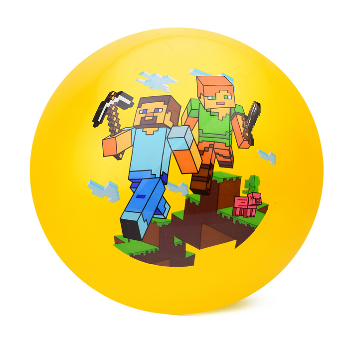 Мяч 23 см с наклейкой "Майнкрафт"