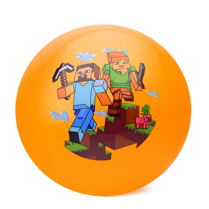 Мяч 23 см с наклейкой "Майнкрафт"