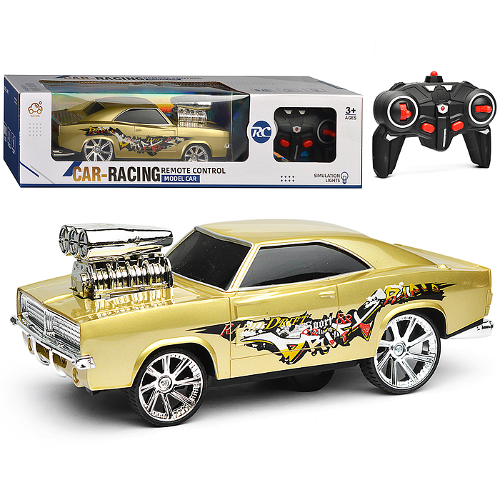 Машина BX-2 "Car-racing" р/у, 27 MHz, (цвет золотой) в коробке