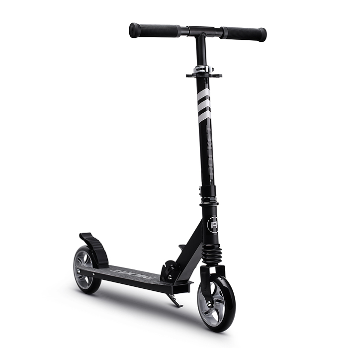 Самокат детский R0201 ROCKET, алюминиевый, колеса PU, 145 мм, черный