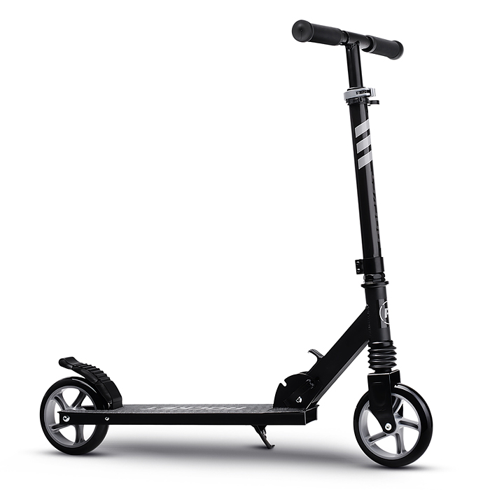 Самокат детский R0201 ROCKET, алюминиевый, колеса PU, 145 мм, черный