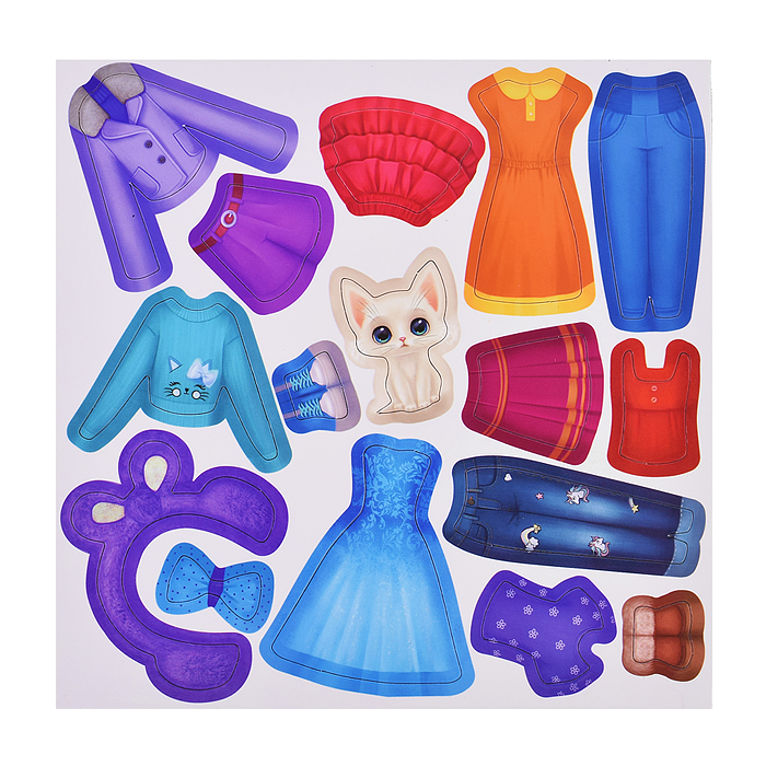 Игры на магнитах в дорогу. Куколка Яна