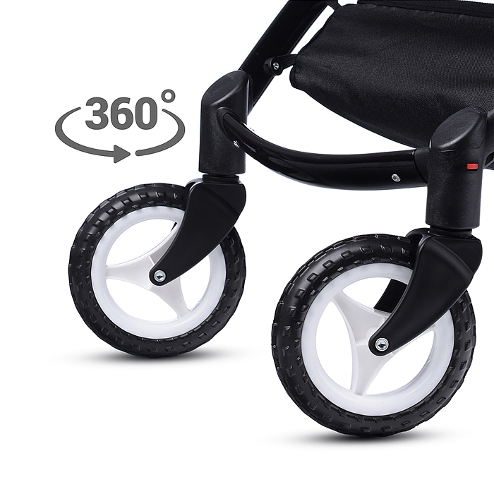 Коляска для кукол 9696 металлическая, цвет черно-зеленый, в пакете