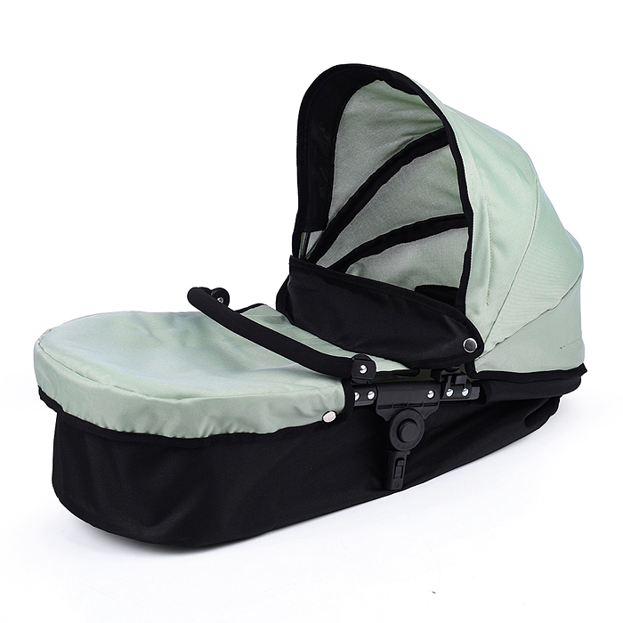 Коляска для кукол 9696 металлическая, цвет черно-зеленый, в пакете