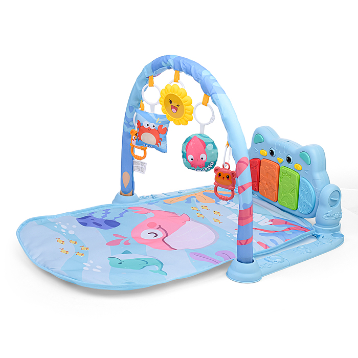 Коврик развивающий 368-8A "Happy growth" голубой, в коробке