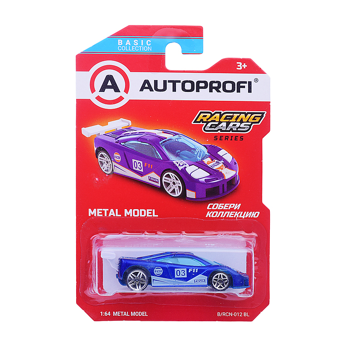 Машинка коллекционная 1:64, Серия Racing Cars, синий Машинка коллекционная 1:64, Серия Racing Cars, синий