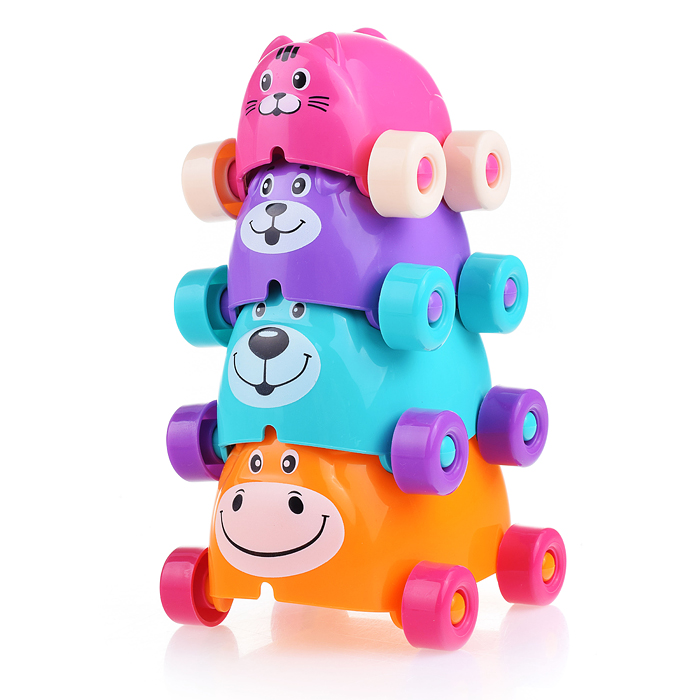 Пирамидка "Зверята-акробаты"