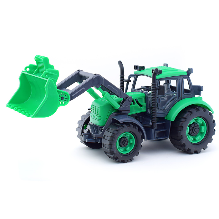 Погрузчик "Прогресс" инерционный (зелёный) (в лотке)