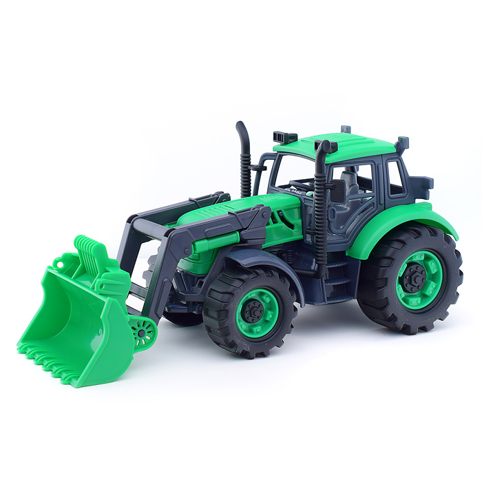 Погрузчик "Прогресс" инерционный (зелёный) (в лотке)