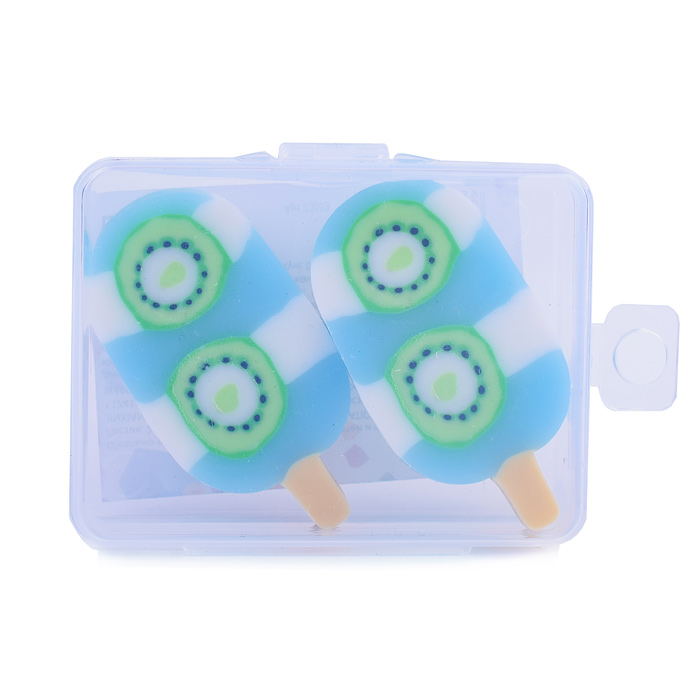 Ластик "Фруктовое мороженое", набор из 2 шт. в пластиковой коробочке, 3 вида в ассортименте