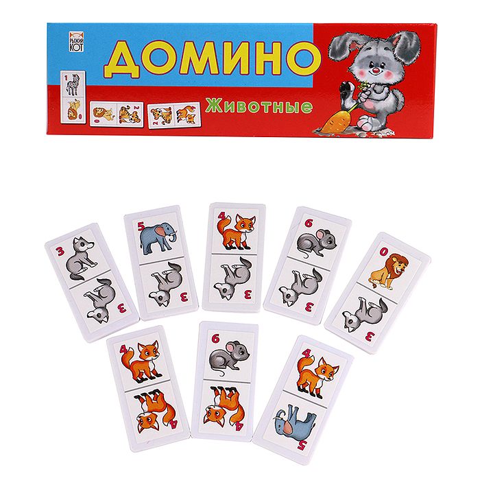 Домино пластиковое Животные Домино пластиковое Животные